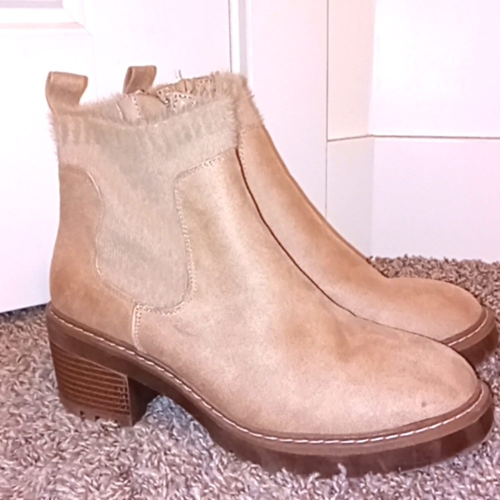 Women's suede ankle boots for winter